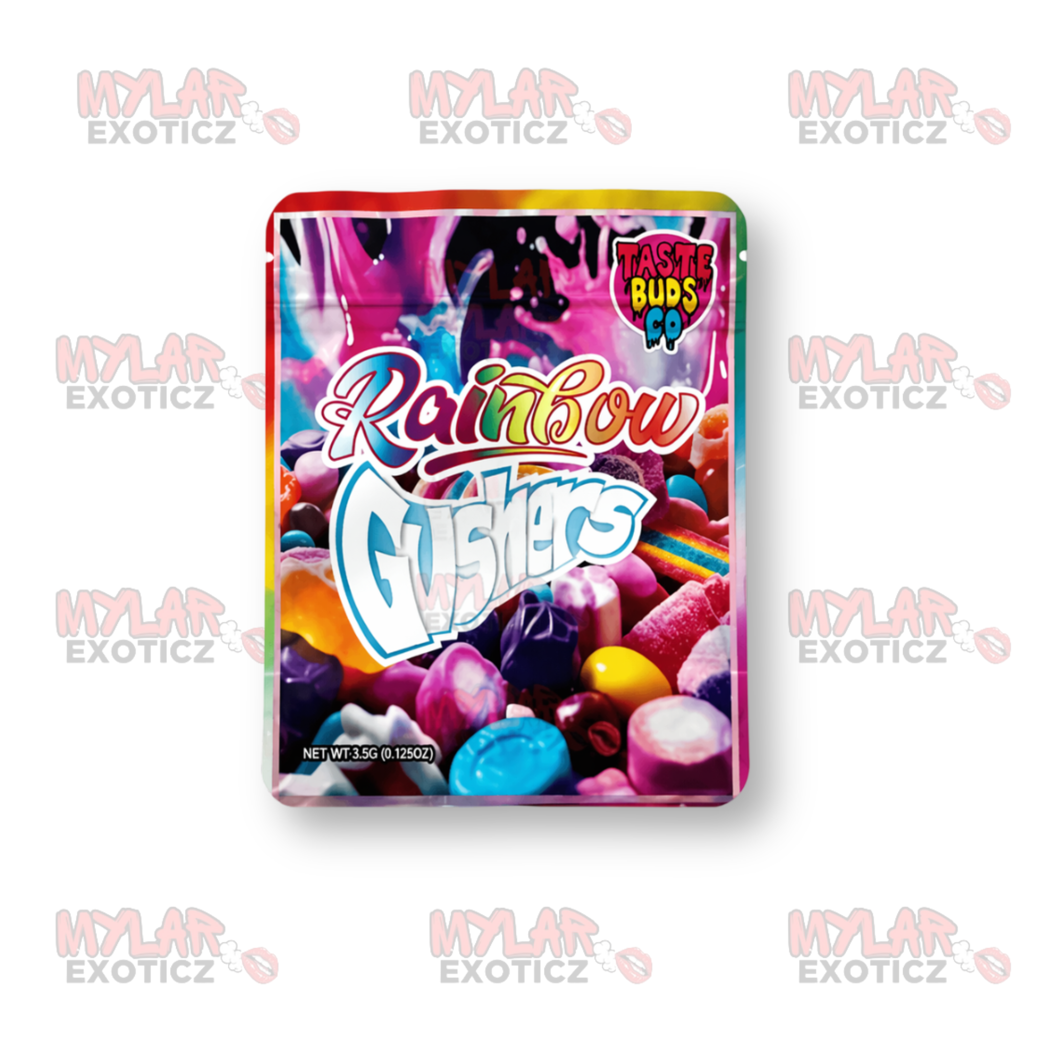 Rainbow Fruit Burst Candy Mylar Bags | 3.5g Exotic Resealable Storage Bags