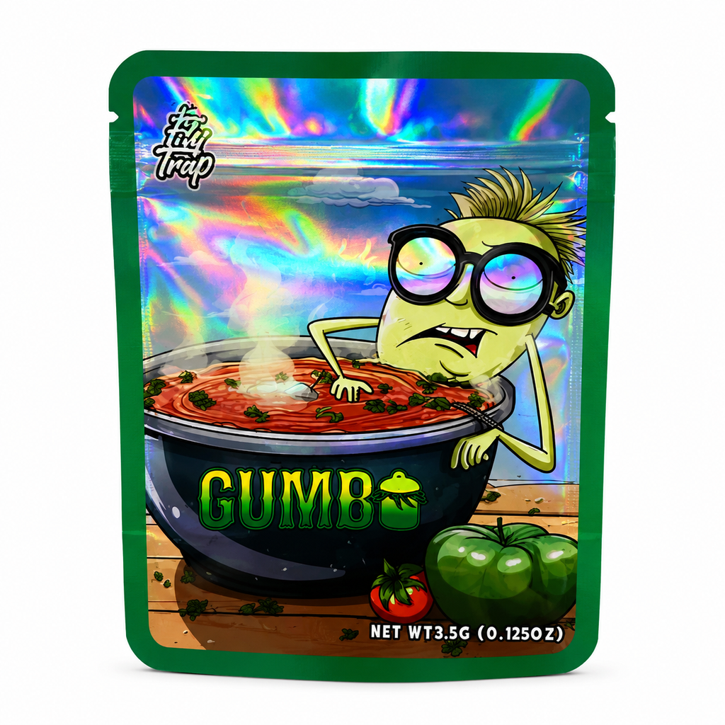 Cosmic Gumbo Mylar Bags | 3.5g Holographic Resealable Storage Bags