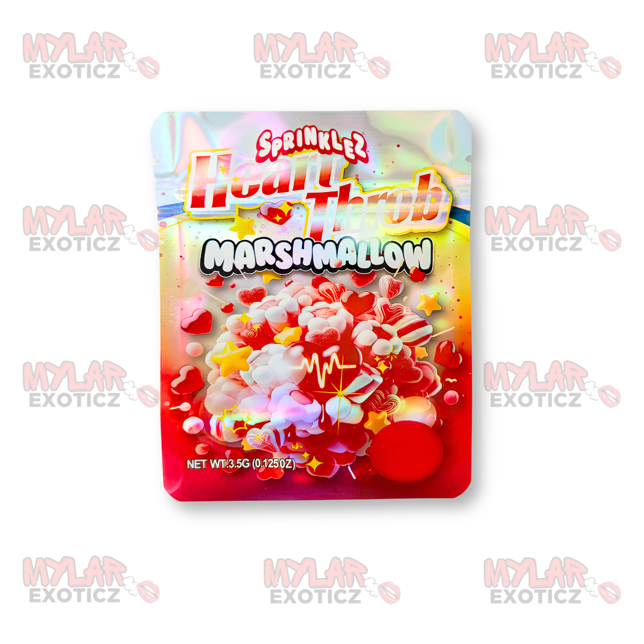 Sprinklez Heart Throb Marshmallow Mylar Bags | 3.5g Exotic Resealable Storage Bags