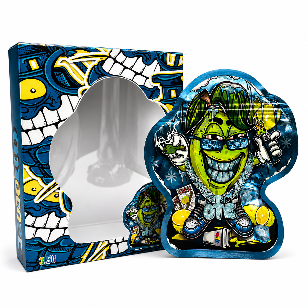 OTE Mylar Bags + Matching Window Boxes | 3.5g Exotic Resealable Storage Set