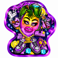 Tropical Girl Mylar Bags | 3.5g Exotic Die Cut Resealable Storage Bags