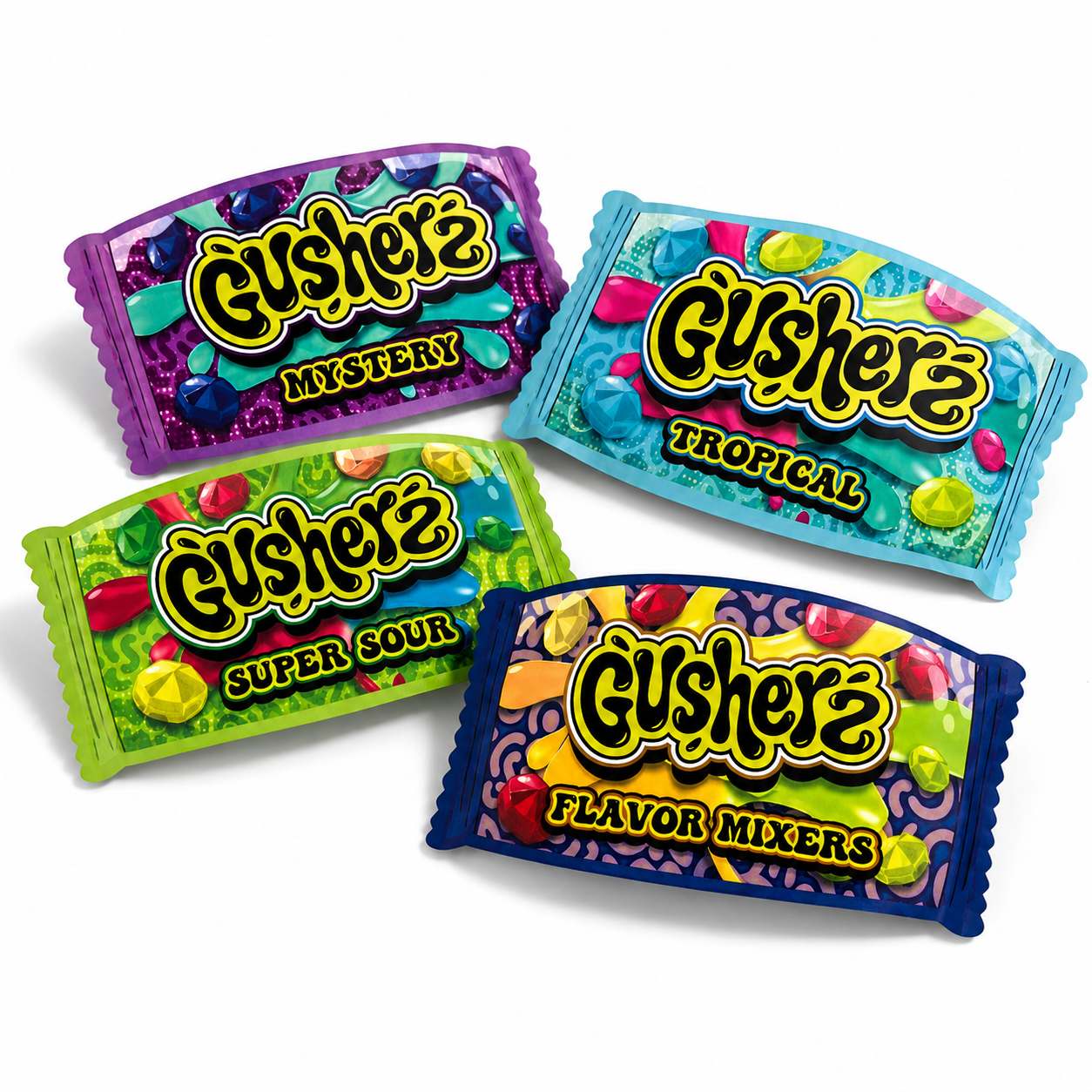 Gusherz Mylar Bags | Choose Your Design | 3.5g Exotic Die Cut Resealable Storage Bags