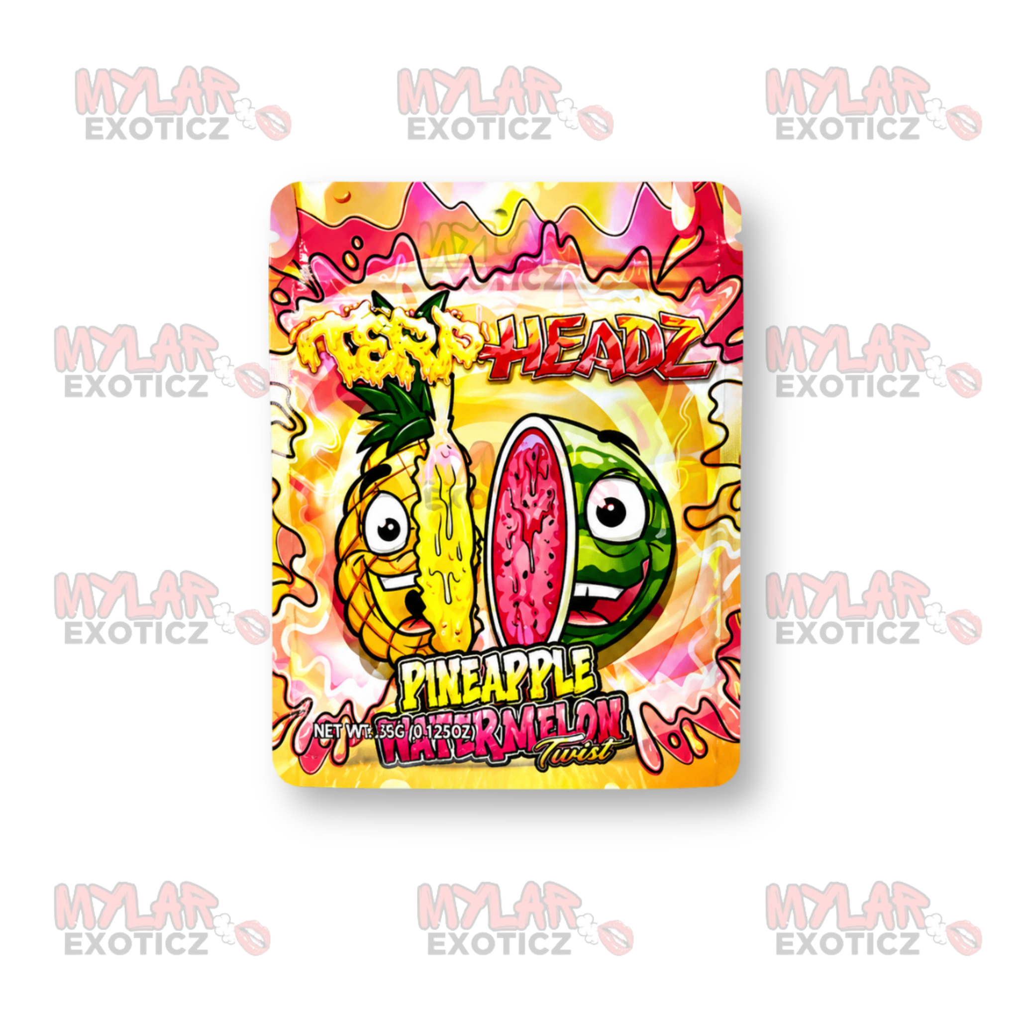 Pineapple Watermelon Candy Mylar Bags | 3.5g Exotic Resealable Storage Bags