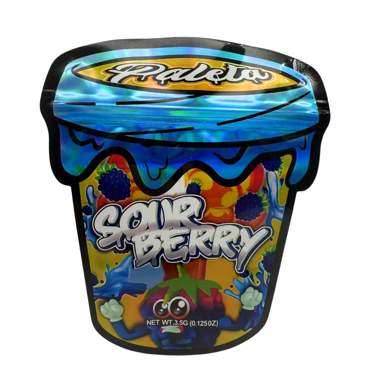 Ice Cream Pint Style Mylar Bags | 3.5g Exotic Die Cut Resealable Storage Bags