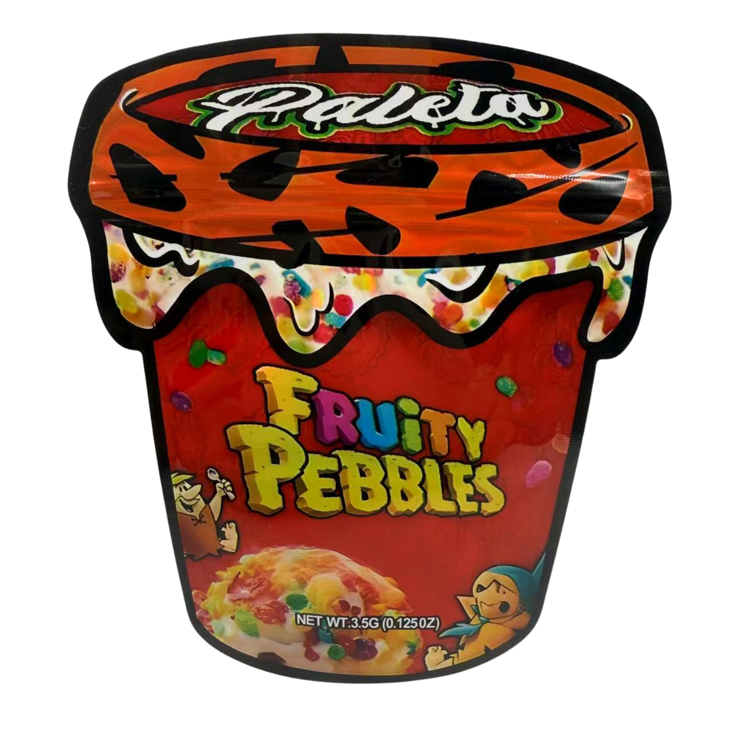 Ice Cream Pint Style Mylar Bags | 3.5g Exotic Die Cut Resealable Storage Bags