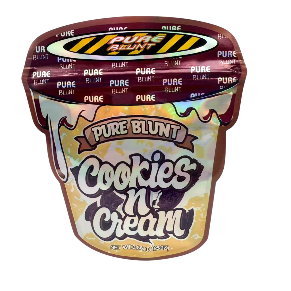 Ice Cream Pint Style Mylar Bags | 3.5g Exotic Die Cut Resealable Storage Bags