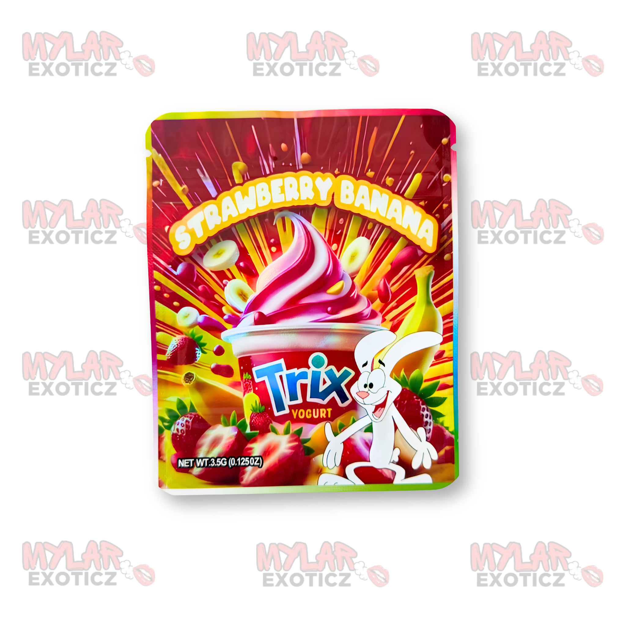 Trix Yogurt Strawberry Banana Mylar Bags | 3.5g Exotic Resealable Storage Bags