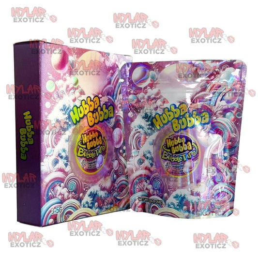 Bubble Gum Tape Candy Mylar Bags + Matching Boxes | 3.5g Exotic Resealable Storage Set Mylar Exoticz