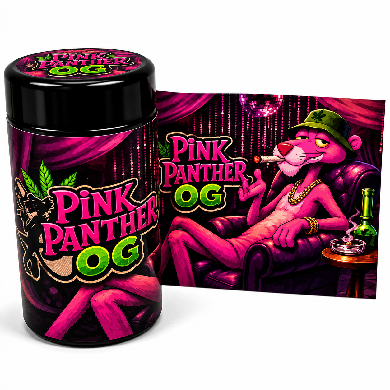 Pink Panther OG Miron Jars | 10 Pack Premium UV-Protective Storage Jars