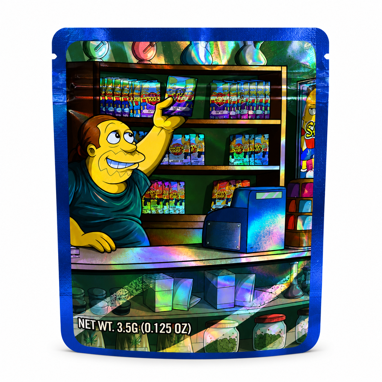 Corner Store Mylar Bags | 3.5g Holographic Resealable Storage Bags
