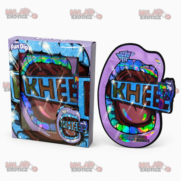 KHEE Mylar Bags + Matching Window Boxes | 3.5g Exotic Resealable Storage Set