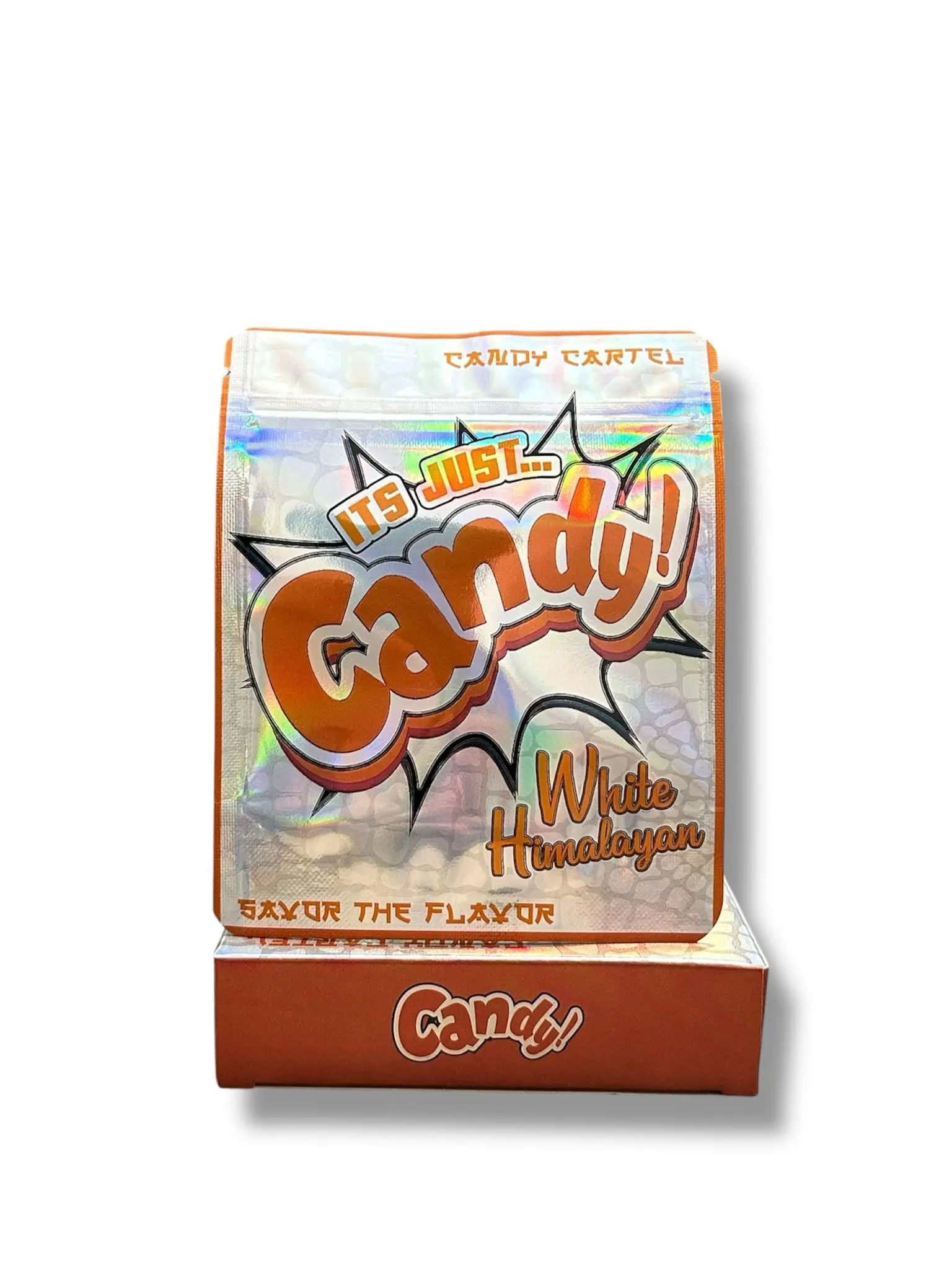 It’s Just Candy White Hummington Mylar Bags + Boxes | 100pc 3.5g Exotic Storage Set 🍬💨 Mylar Exoticz