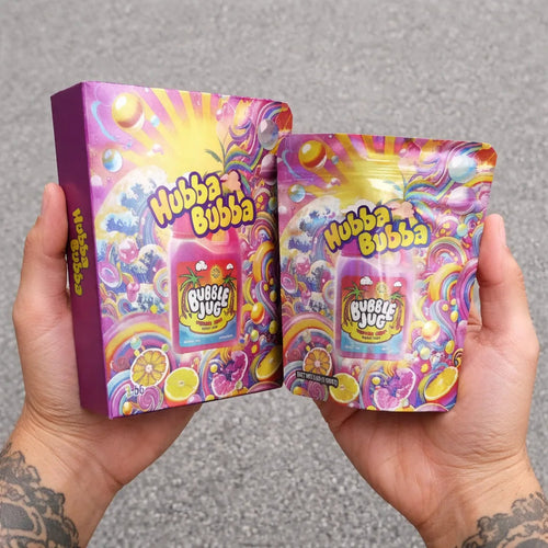 Bubble Gum Tape Candy Mylar Bags + Matching Boxes | 3.5g Exotic Resealable Storage Set Mylar Exoticz