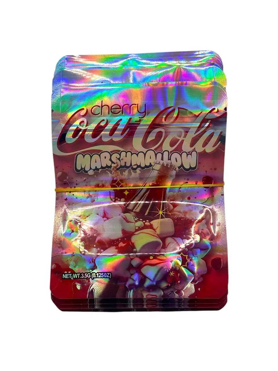 50-Pack 3.5g Exotic Mylar Bags – Coca-Cola Marshmallow Edition Cookies
