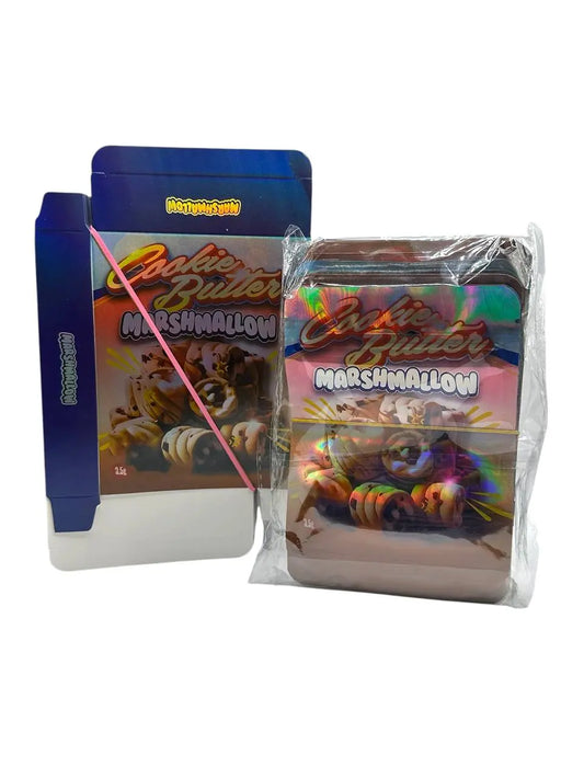 50-Pack 3.5g Mylar Bags + 50 Cereal Boxes – Cookie Butter Marshmallow Edition Cookies