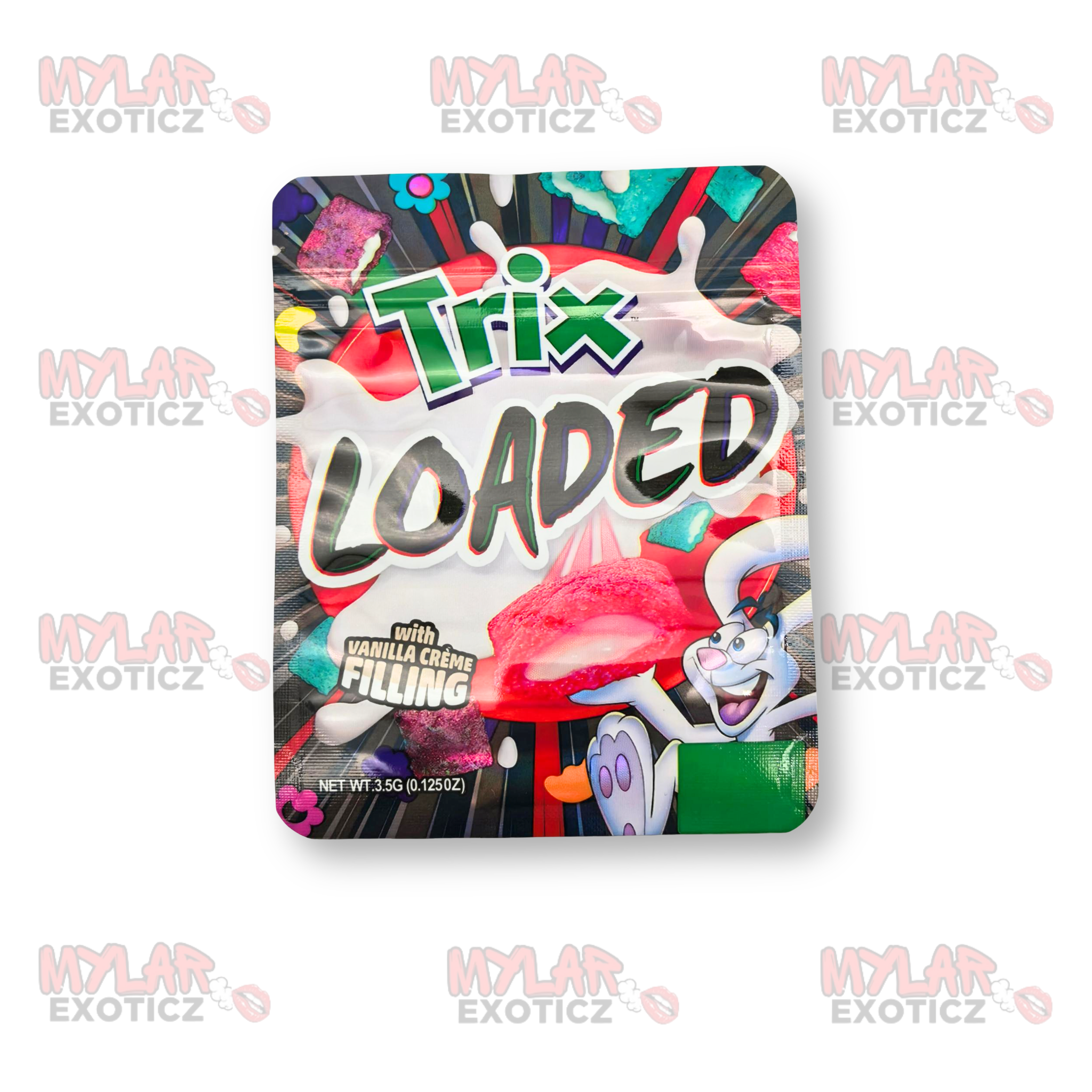 Trix Loaded with Vanilla Crème Filling Mylar Bags | 3.5g Exotic Resealable Storage Bags
