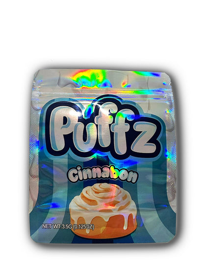 Puffz Cinnamon Mylar Bags | 50pc 3.5g Exotic Resealable Storage Set Mylar Exoticz