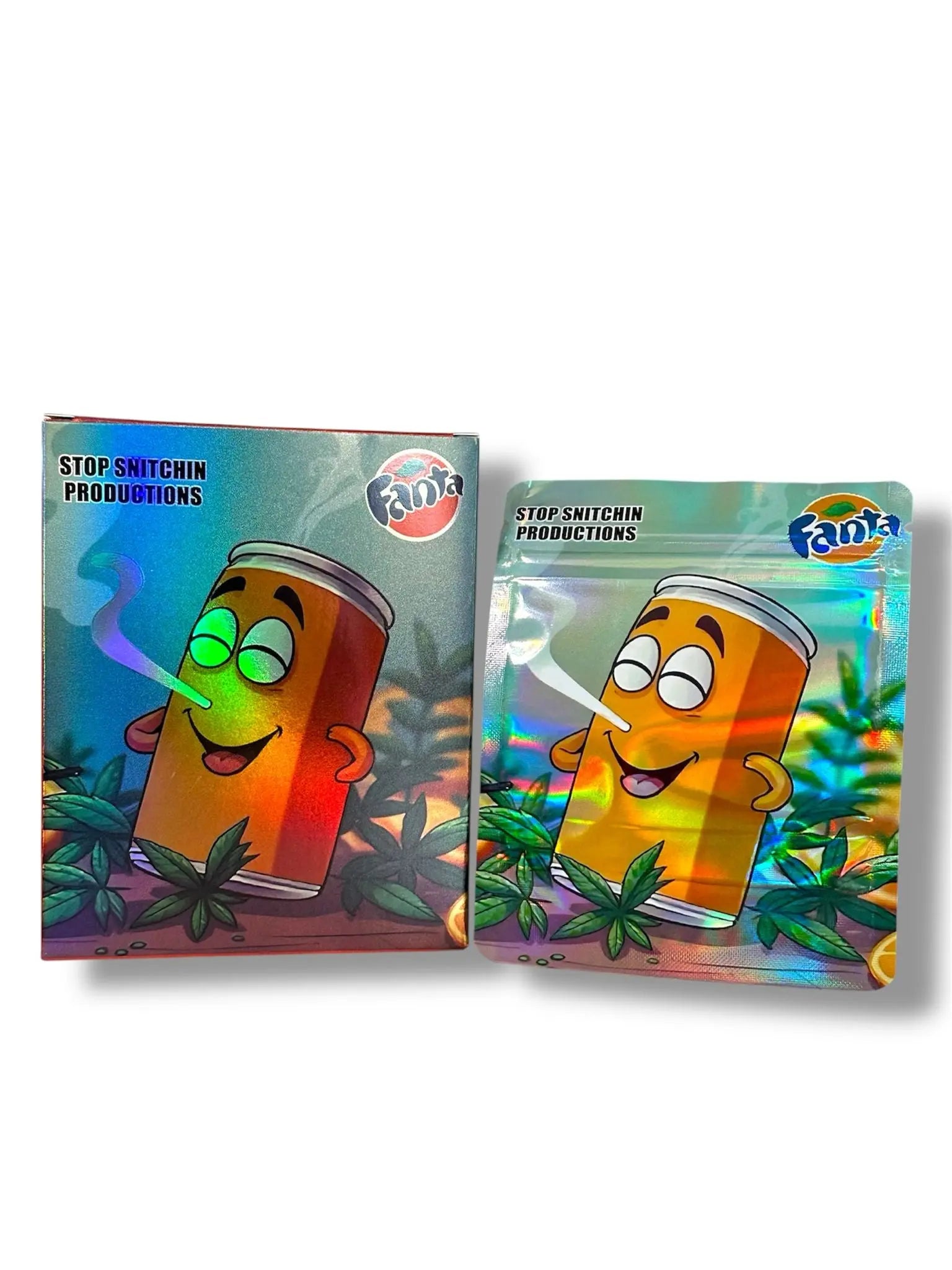 Fanta Orange Mylar Bags + Boxes | 100pc 3.5g Exotic Storage Set Mylar Exoticz