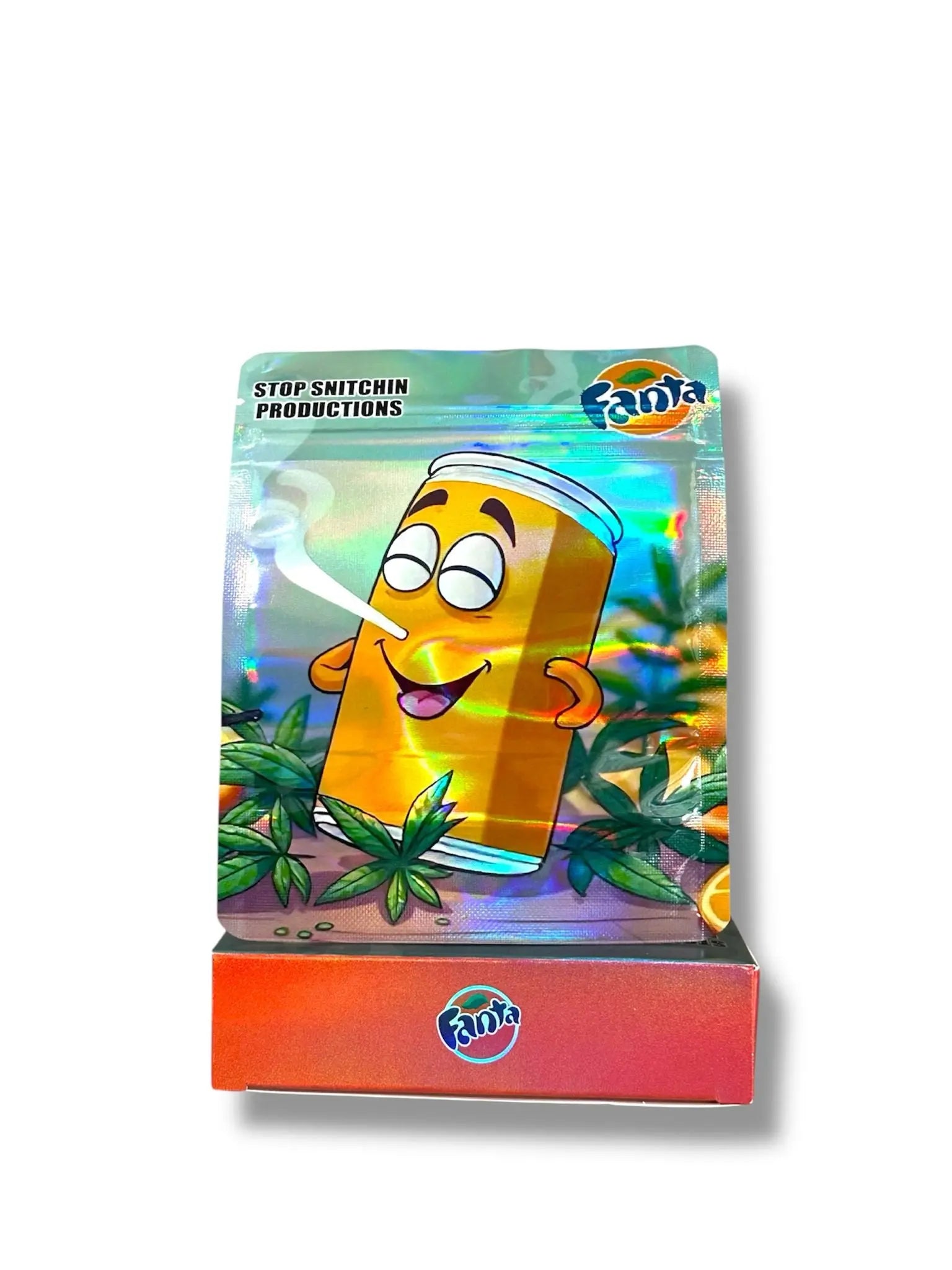 Fanta Orange Mylar Bags + Boxes | 100pc 3.5g Exotic Storage Set Mylar Exoticz