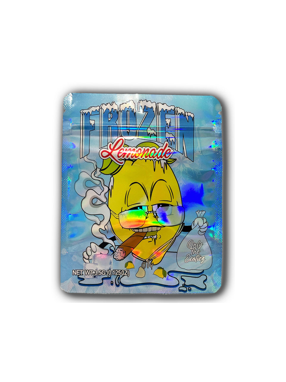 Frozen Lemonade Mylar Bags | 50pc 3.5g Exotic Resealable Storage Set Mylar Exoticz