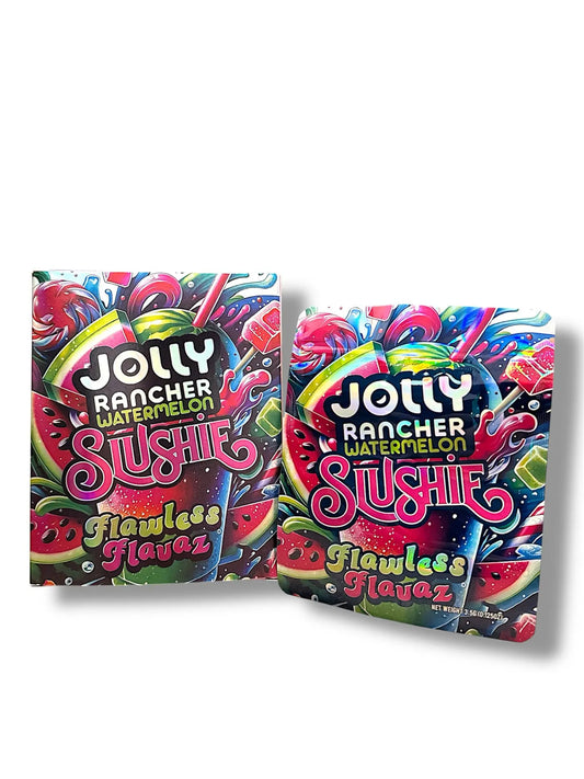 Jolly Rancher Watermelon Slushy Mylar Bags + Boxes | 100pc 3.5g Exotic Storage Set Mylar Exoticz
