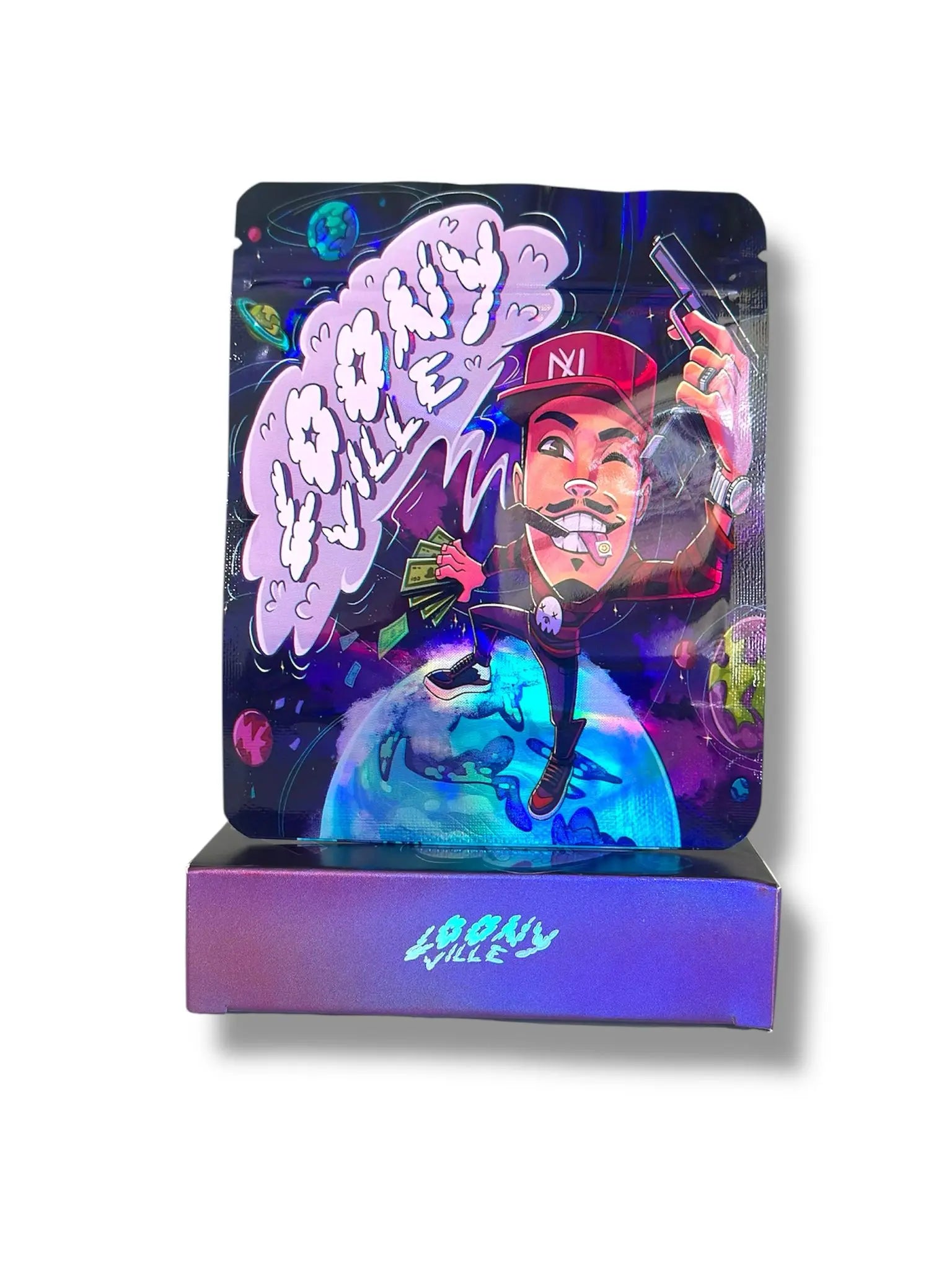 Looney Ville Mylar Bags + Boxes | 100pc 3.5g Exotic Storage Set Mylar Exoticz