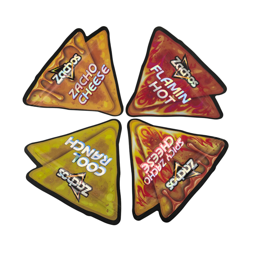 Zachos Mylar Bags | Choose Your Design | 3.5g Exotic Die Cut Resealable Storage Bags