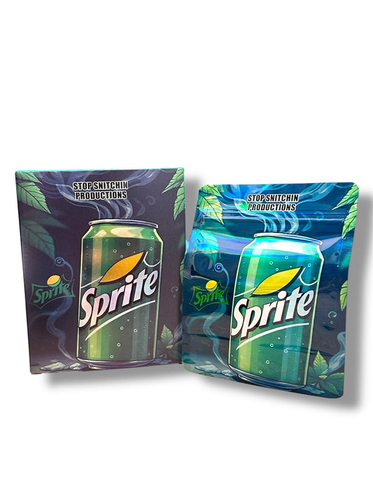 Sprite Mylar Bags + Boxes | 100pc 3.5g Exotic Storage Set – Clear Back Mylar Exoticz