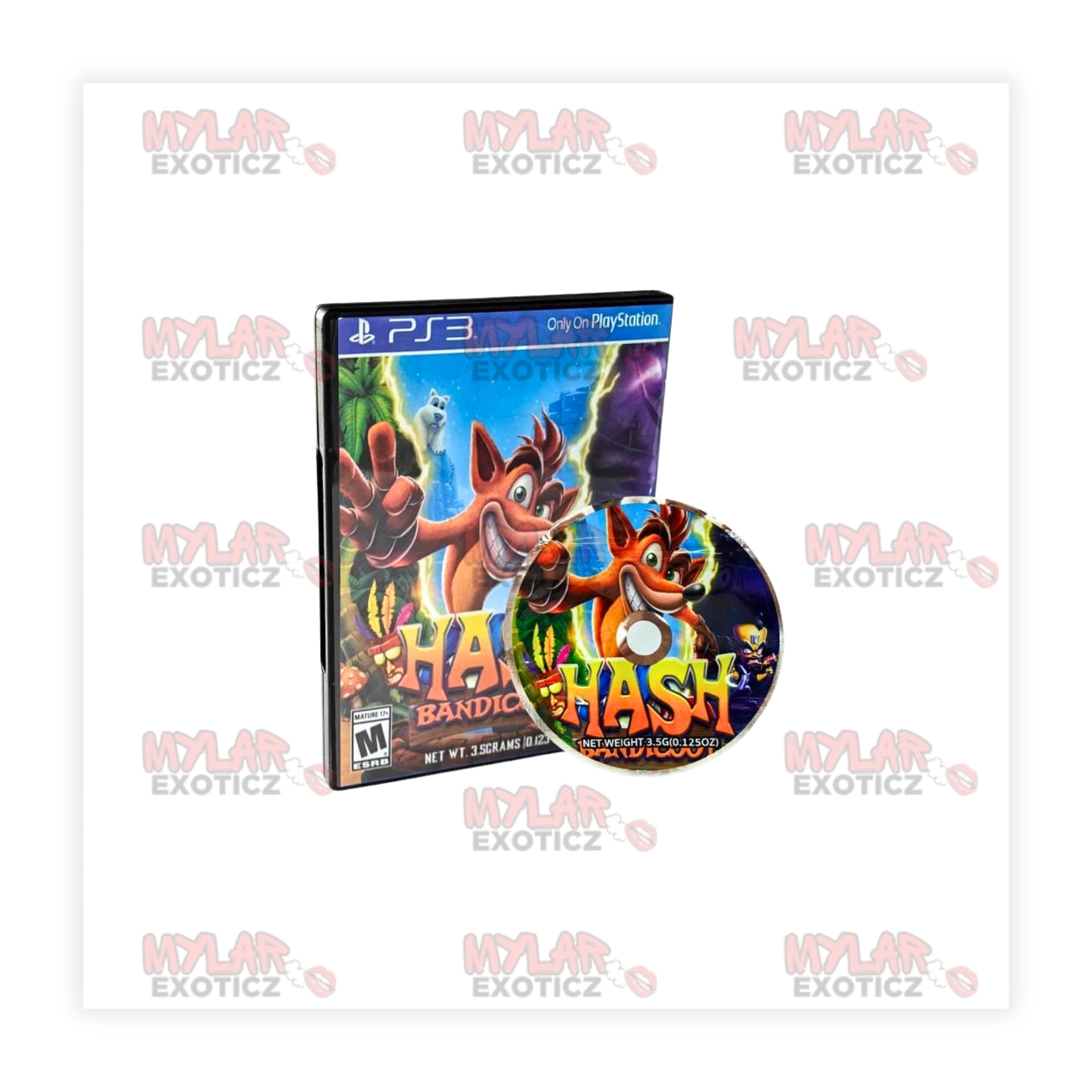 Hash Bandicoot Exotic 3.5g DVD Case & Mylar Bag – Matching Storage Set Mylar Exoticz