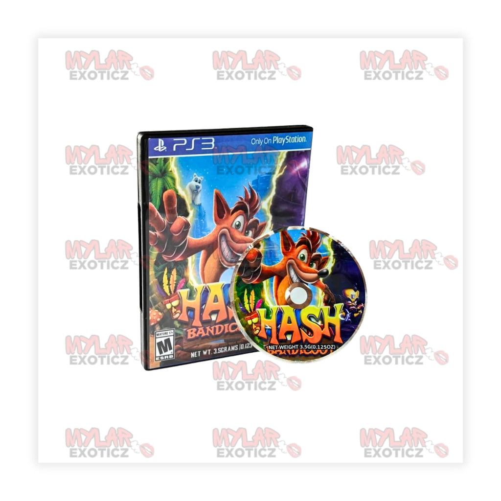 Hash Bandicoot Exotic 3.5g DVD Case & Mylar Bag – Matching Storage Set Mylar Exoticz