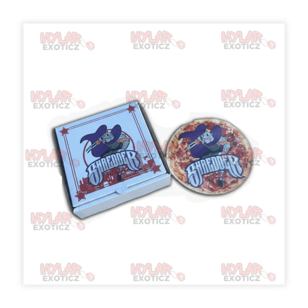 Shredder Mylar Bags + Matching Pizza Boxes | 3.5g Exotic Resealable Storage Set