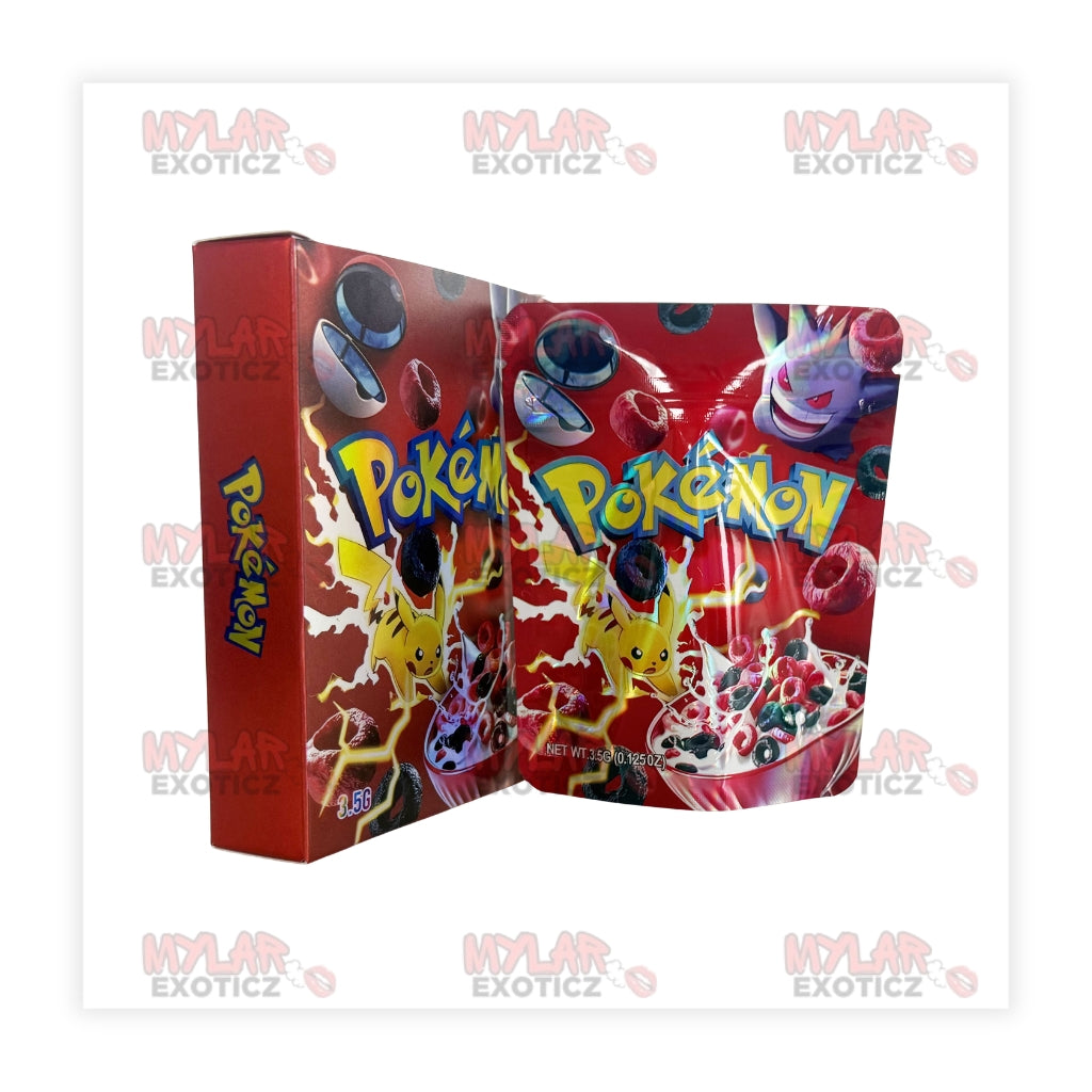 Monster Catcher Edition Mylar Bags + Matching Boxes | 3.5g Exotic Resealable Storage Set Mylar Exoticz