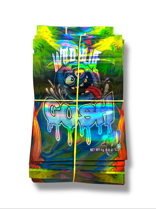 Wildplug Gush Mylar Bags | 100pc 1g Exotic Resealable Storage Set Mylar Exoticz