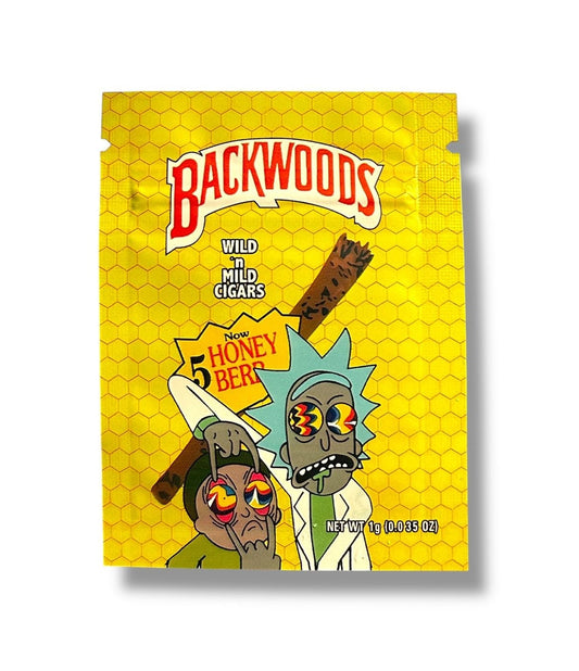 Backwoods Honey Berry Mylar Bags | 100pc 1g Exotic Resealable Storage Set Mylar Exoticz