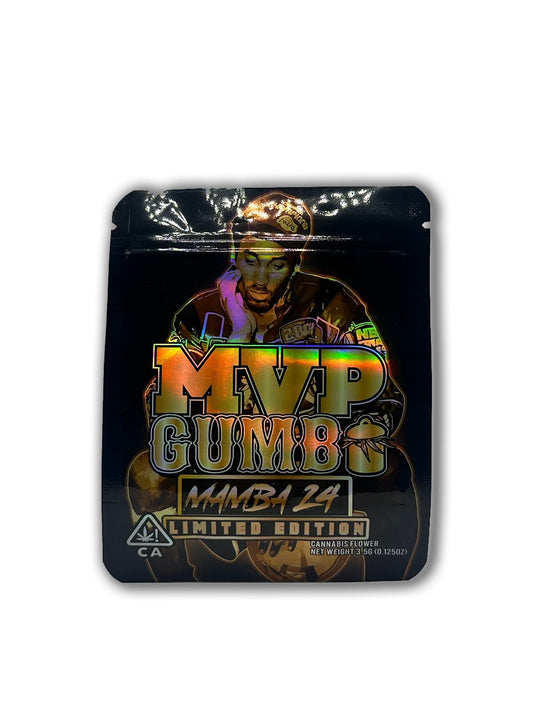 Kobe MVP Mamba Gumbo Edition Mylar Bags | 50pc 3.5g Exotic Resealable Storage Set Mylar Exoticz