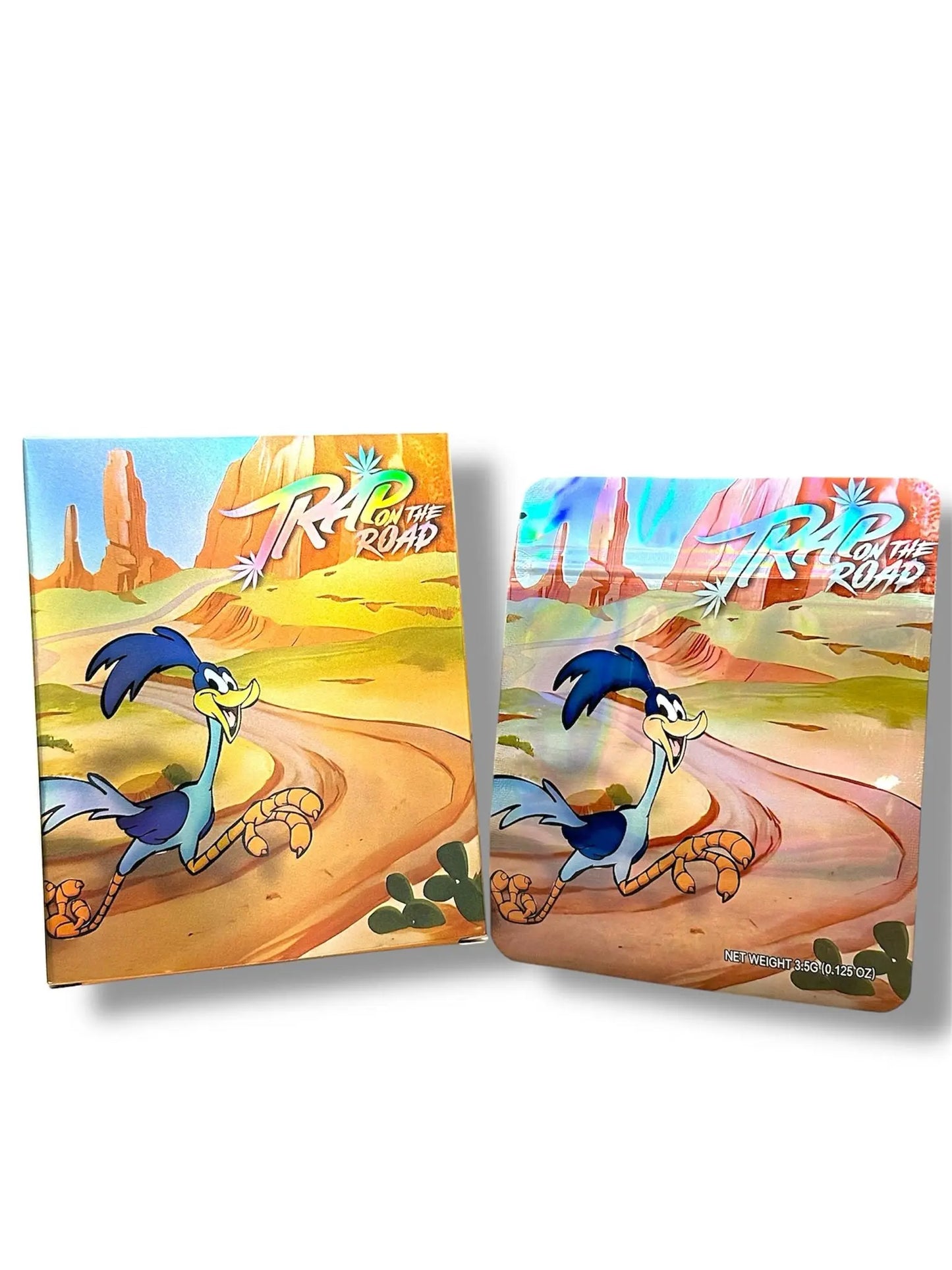 Woody Woodpecker Trap on the Road Mylar Bags + Boxes | 100pc 3.5g Exotic Storage Set Mylar Exoticz