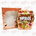 Strawberry Nerds Cheesecake Mylar Bags + Matching Window Boxes | 3.5g Exotic Resealable Storage Set
