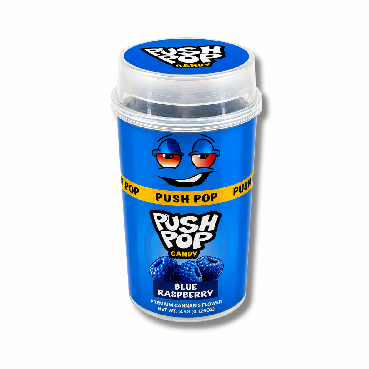 Push Pop Blue Raspberry Packaging Containers | 10 Pack Reusable Storage Tubes