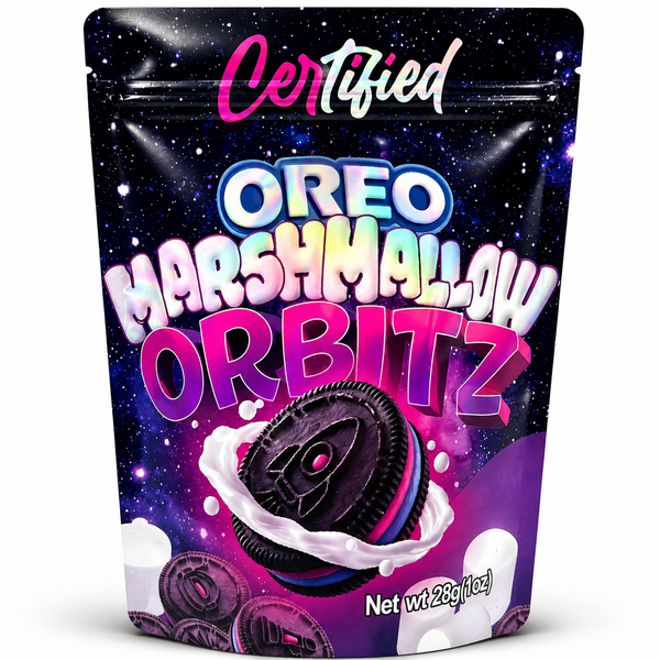Oreo Marshmallow Orbitz Mylar Bags | 28 Gram Exotic Resealable Storage Bags