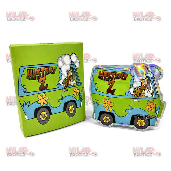 Mystery Van Matte Mylar Bags + Matching Boxes | 3.5g Exotic Resealable Storage Set