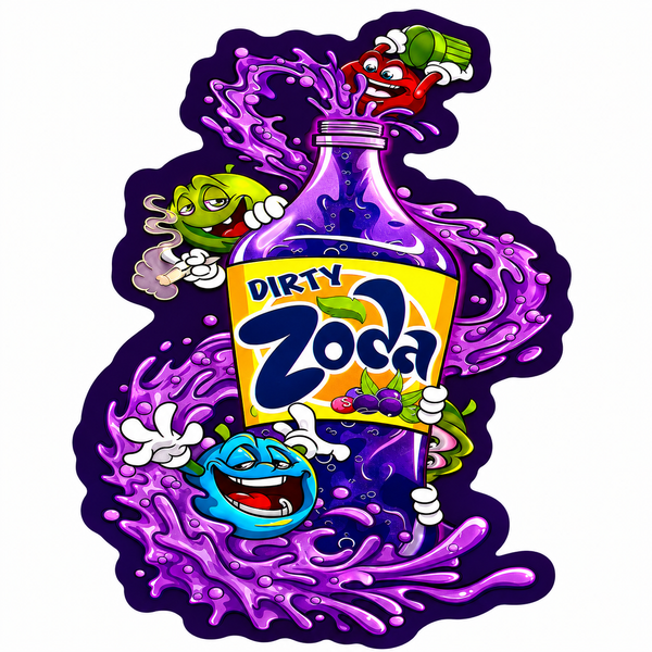 Dirty Zoda Mylar Bags | 3.5g Exotic Die Cut Resealable Storage Bags