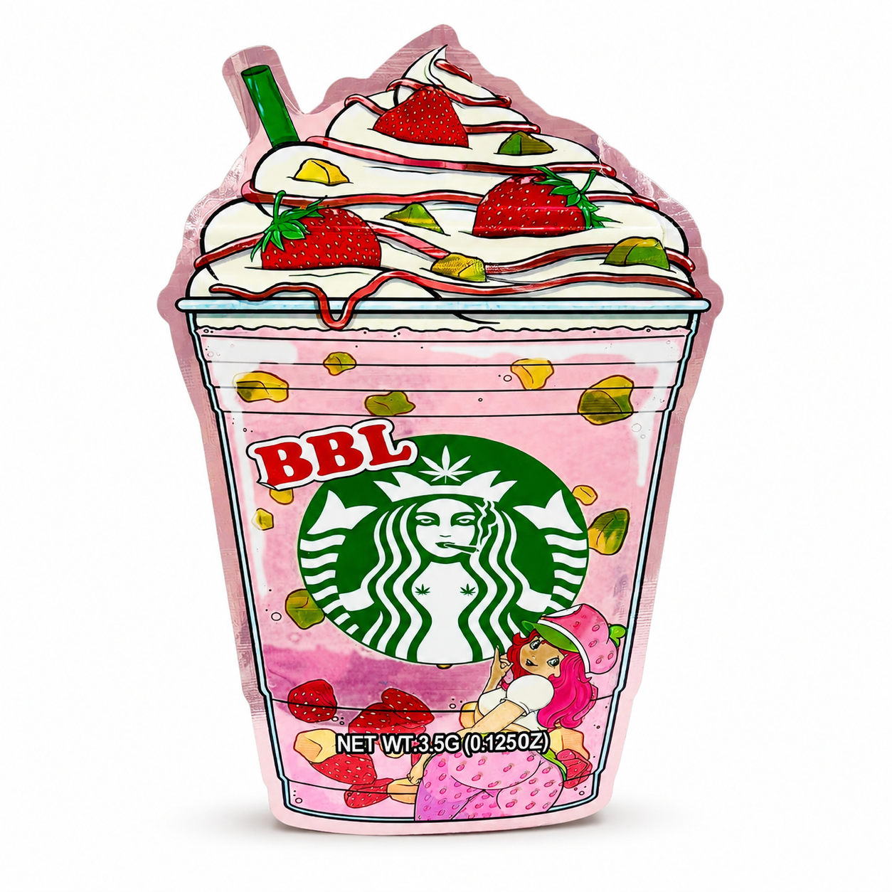 Starbuck BBL Mylar Bags | 3.5g Exotic Die Cut Resealable Storage Bags