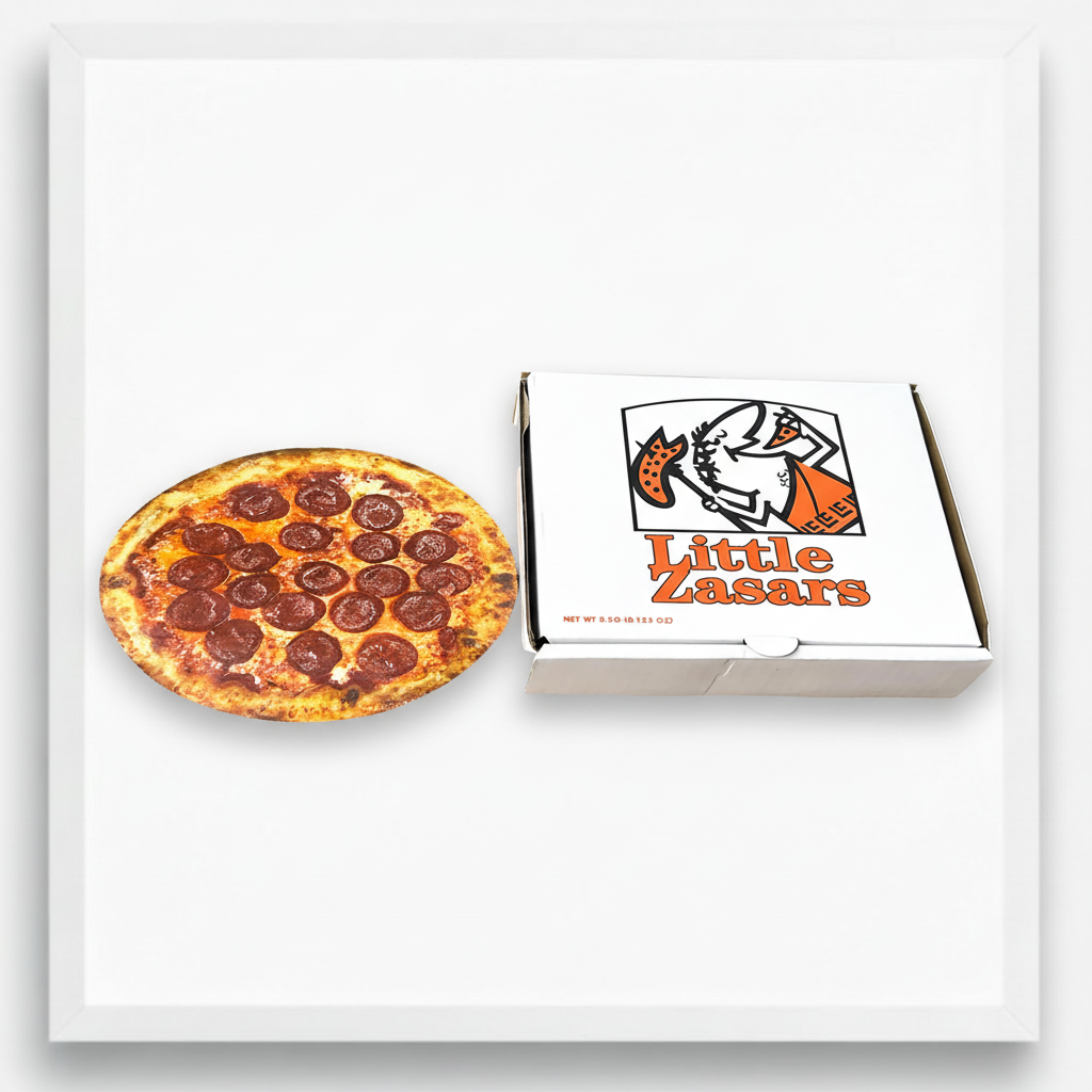Little Zasars Pizza Box Mylar Bags Premium Card