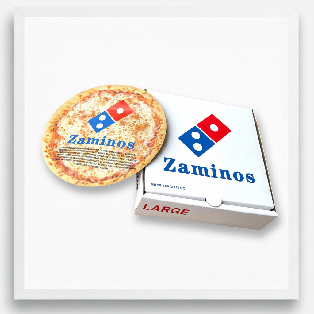 Zaminos Pizza Box Mylar Bags Premium Card