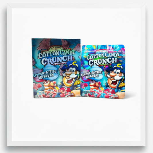 Cotton Candy Crunch Mylar Bags Boxes Premium Card