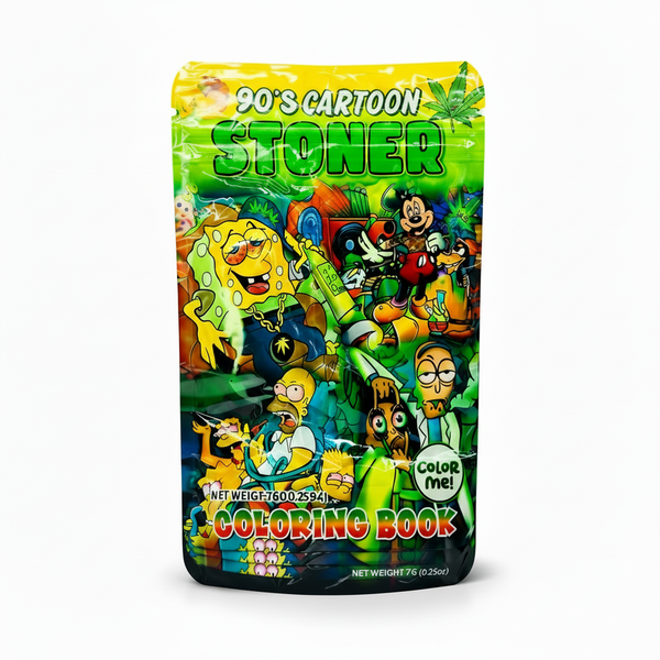90’s Cartoon Stoner Coloring Book Edition — 7g Exotic Mylar Bags