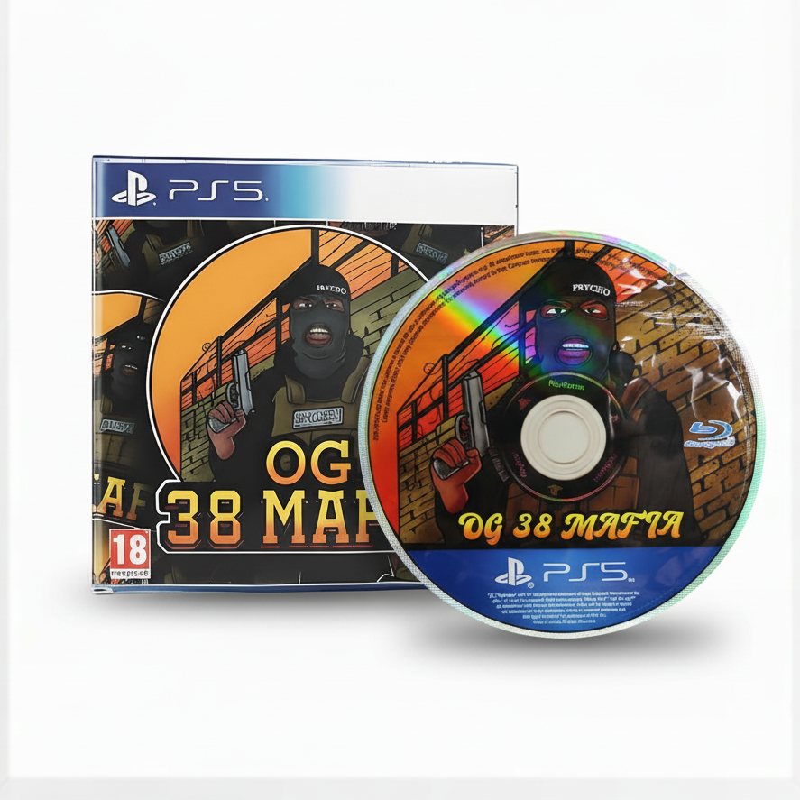 OG 38 Mafia Disc + Case Art Set | PS5-Style Custom Design Mylar Exoticz