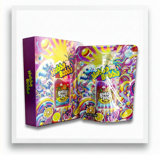 Bubble Jug Candy Edition — 100pc Mylar Bag + Box Set (Holographic Bubble Pop Design) 🍬💗✨ Mylar Exoticz