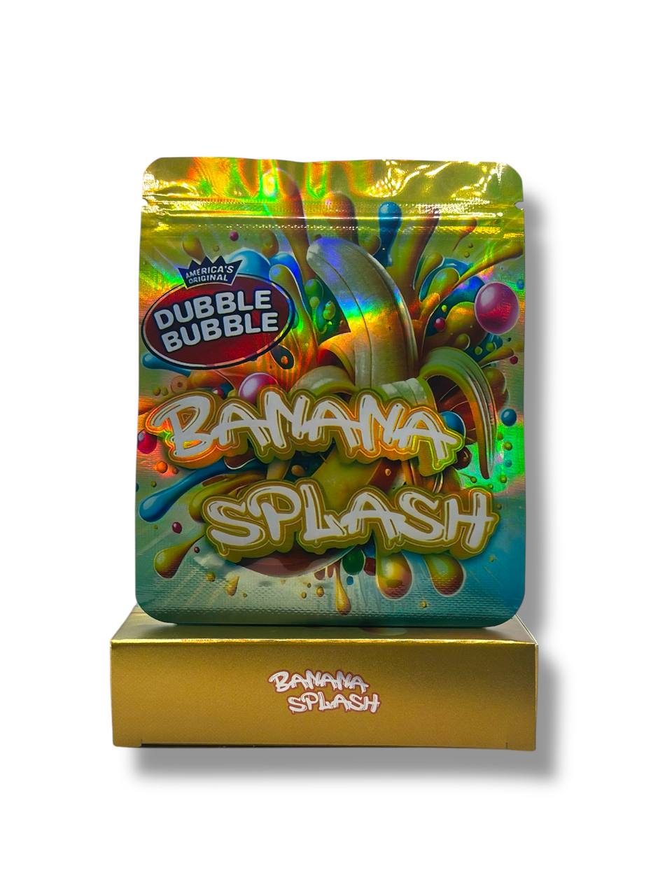 Banana Splash Dubble Bubble Mylar Bags + Boxes | 100pc 3.5g Exotic Storage Set Mylar Exoticz