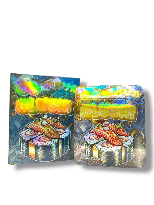 OG Glushi Sushi Mylar Bags + Boxes | 100pc 3.5g Exotic Storage Set Mylar Exoticz